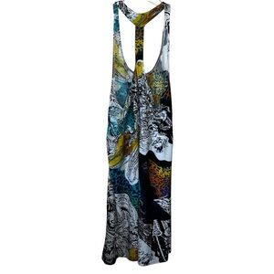 Ocean Blue Cover Up Dress Racerback Size Large